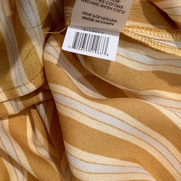 Vince Camuto Top Womens XS Split Neck Stripe Amber Sun Short Dolman Sleeves - Picture 13 of 15